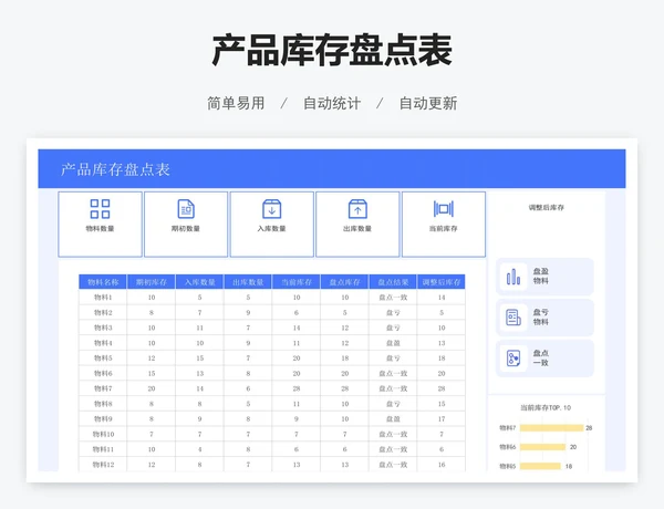 产品库存盘点表