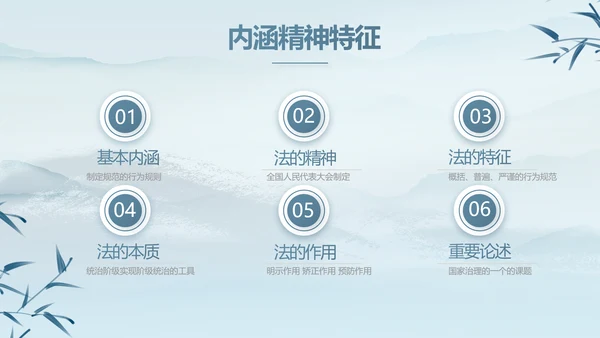 蓝色中国风法治法律讲座PPT动态模板