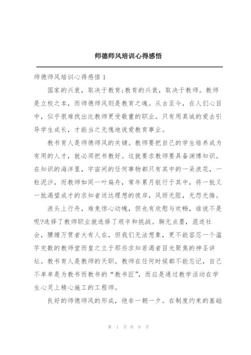 师德师风培训心得感悟.docx