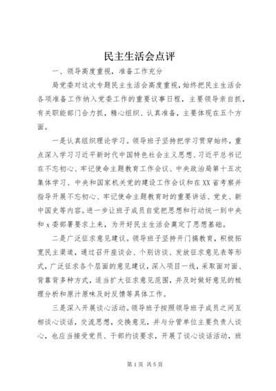 民主生活会点评 (5).docx