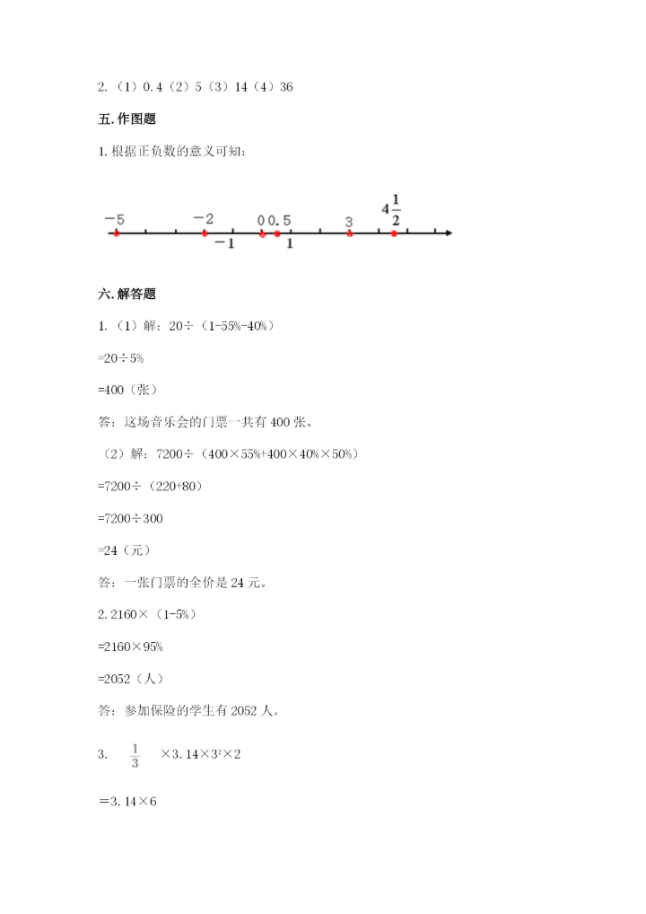 沪教版小学六年级下册数学期末综合素养测试卷精品（夺冠）.docx
