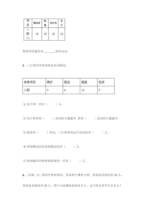 人教版二年级下册数学第一单元-数据收集整理-测试卷含答案【能力提升】.docx