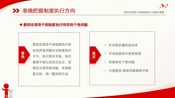 红色简约党建党课新时代领导干部制度执行力提升策略课件PPT
