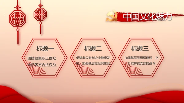红色党建党支部工作汇报PPT党课
