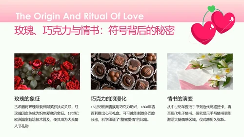 粉色简约情人节约会PPT模板