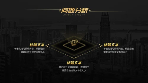 黑金商务工商管理专业构建通用PPT模板
