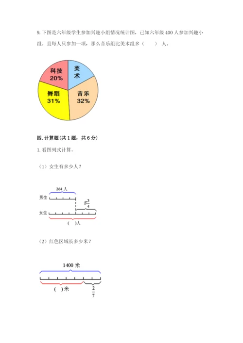 人教版六年级上册数学期末测试卷附答案【黄金题型】.docx