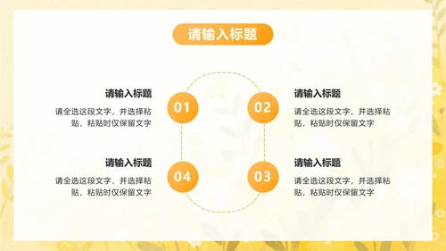 黄色小清新花卉高考考前冲刺主题班会PPT模板