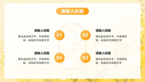 黄色小清新花卉高考考前冲刺主题班会PPT模板