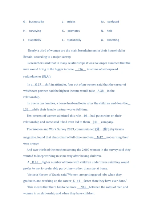 2023年12月CET6选词填空六级必过.docx