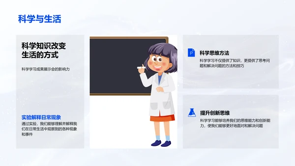 科学实验学习报告PPT模板