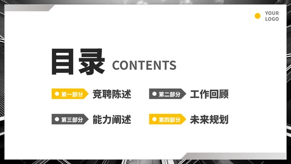 实景商务职级晋升竞聘总结汇报PPT模板