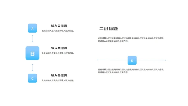 小清新简约风蓝色城市述职报告PPT模板