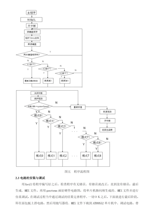 毕业论文之基于单片机的多模式带音乐跑马灯设计.docx
