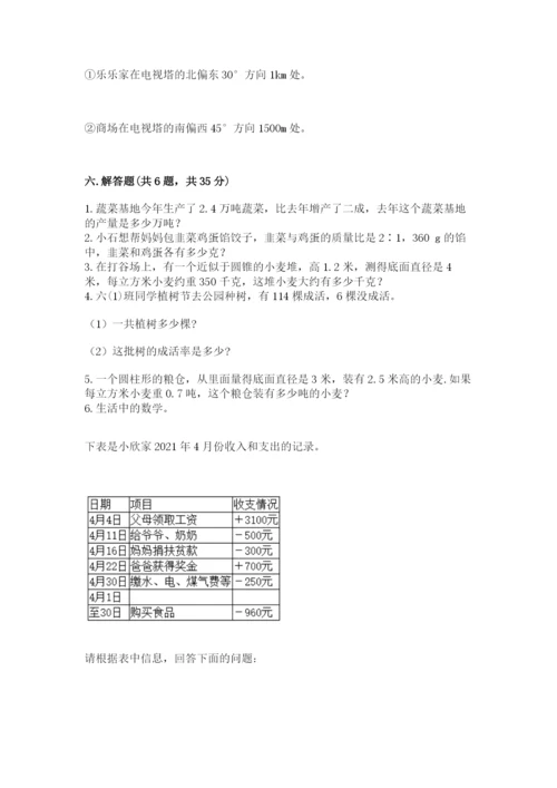 泗洪县六年级下册数学期末测试卷（夺冠）.docx