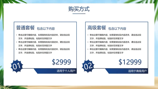 高级立体夏季产品介绍手册PPT模板