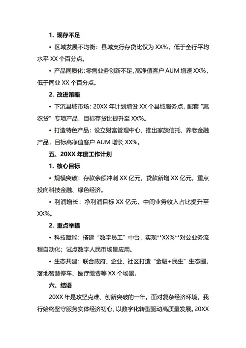 银行行长年终工作总结