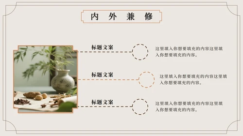 棕色中国风中医的千年传承科普PPT模板