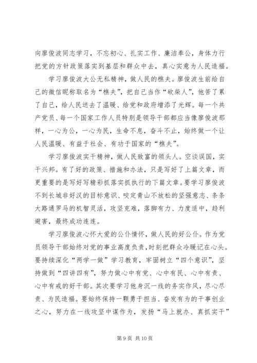 学习廖俊波先进事迹心得体会精选六篇.docx