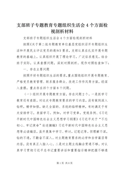 支部班子专题教育专题组织生活会4个方面检视剖析材料_1.docx