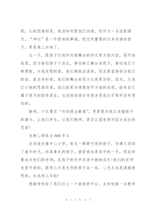 支教心得体会800字5篇.docx