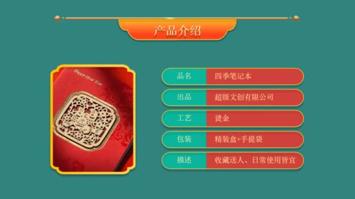 碧水青山中国古风文创产业通用PPT模板
