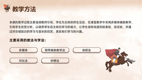 棕色简约人教版五年级音乐下册保卫黄河PPT模板宣传PPT动保护母亲河日