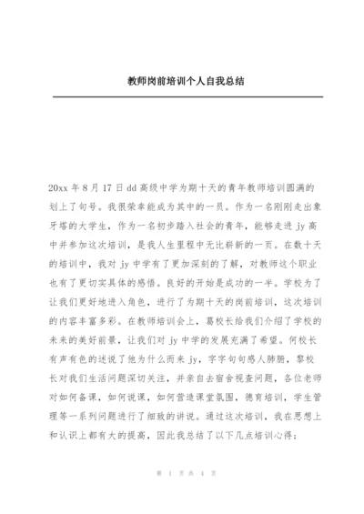 教师岗前培训个人自我总结.docx