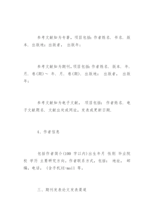 期刊发表论文格式和投稿格式要求.docx