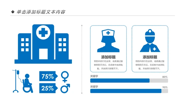 蓝色大气医疗医生团队医院总结汇报PPT模板
