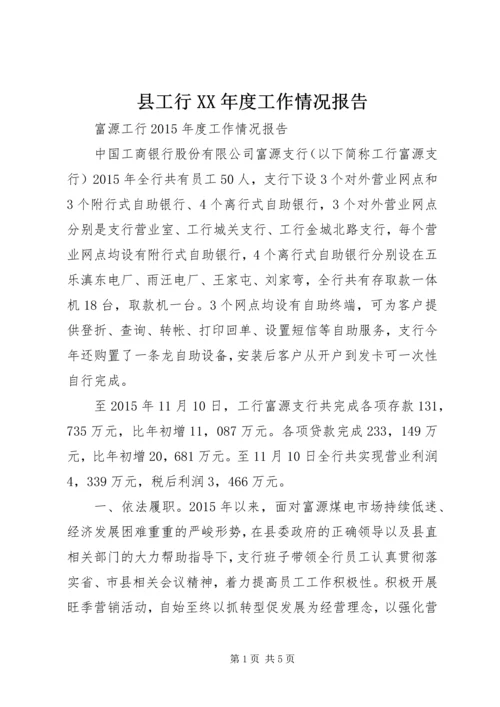 县工行XX年度工作情况报告.docx