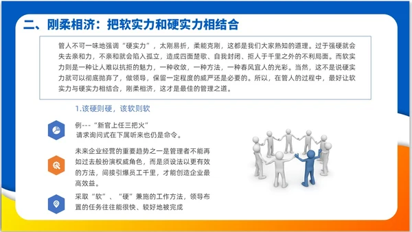 简约风3D小人领导力与执行力企业中层干部培训PPT课件