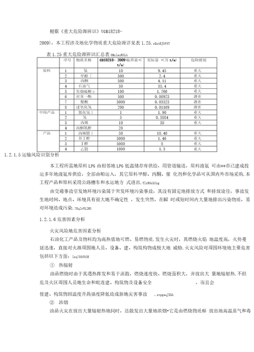 万吨丙烷脱氢制丙烯及下游加工项目风险评价