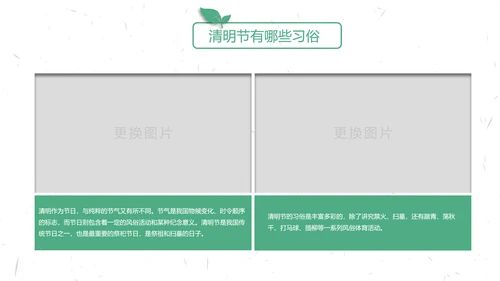 中国传统节气清明节介绍宣传清明踏青PPT模版