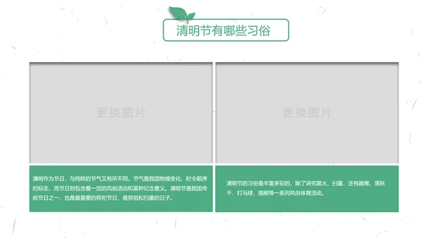 中国传统节气清明节介绍宣传清明踏青PPT模版