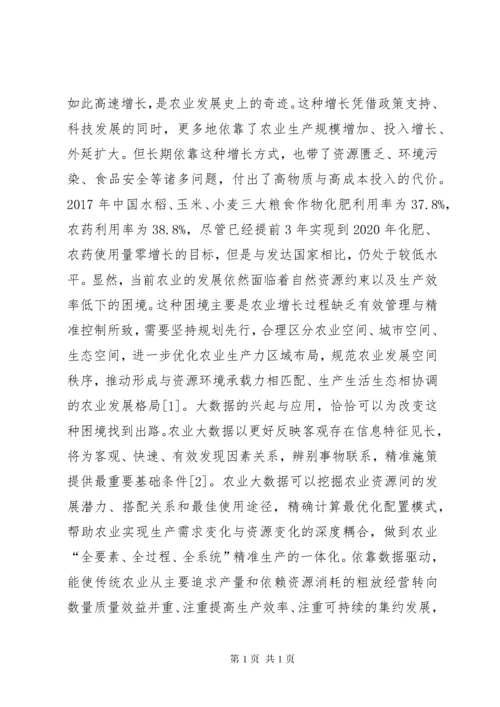 农业高质量发展与大数据建设探讨.docx