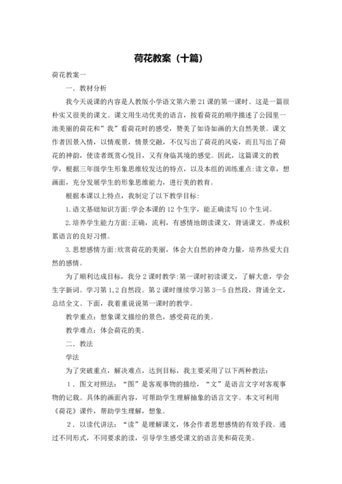 荷花教案（十篇）.docx