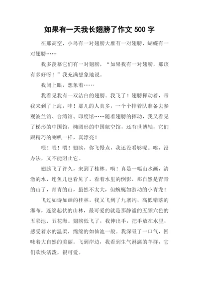 如果有一天我长翅膀了作文500字.docx