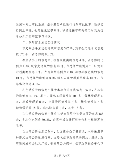 园林局政务工作汇报.docx