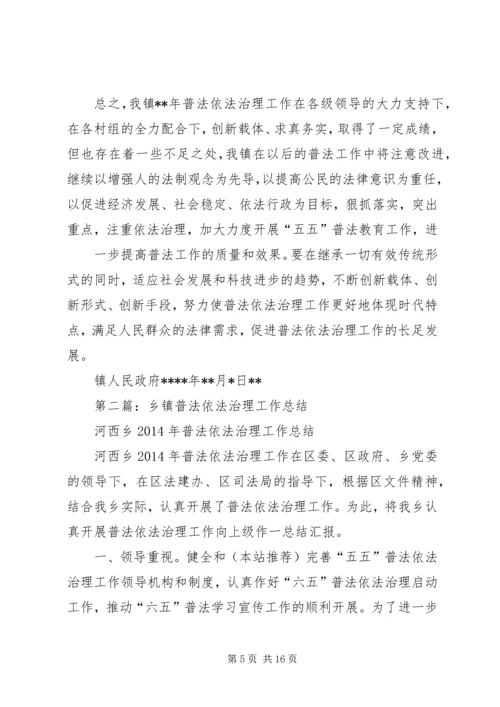 乡镇普法依法治理工作总结.docx