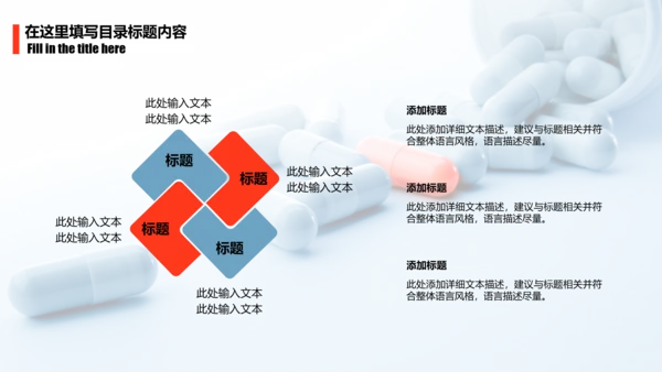 简约医疗药丸工作报告PPT