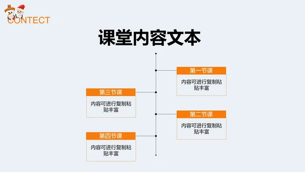 白色可爱雪人教育教学PPT模板