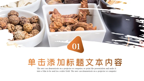 中医中药中国风简约风格PPT模板