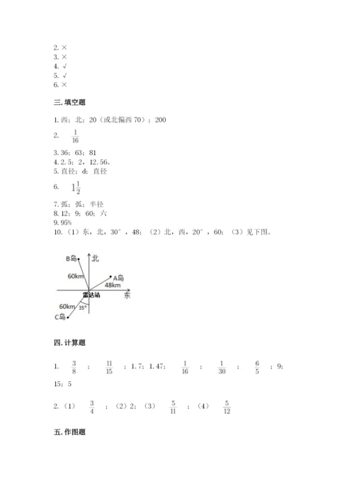 2022人教版六年级上册数学期末测试卷【夺冠系列】.docx