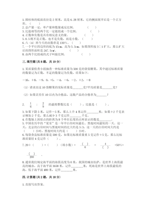 小升初数学期末测试卷（轻巧夺冠）.docx