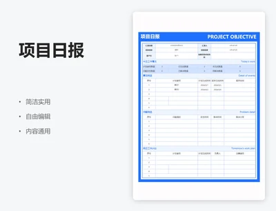 简约绿色项目日报