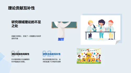 博士论文开题报告，蓝色背景通用PPT模板