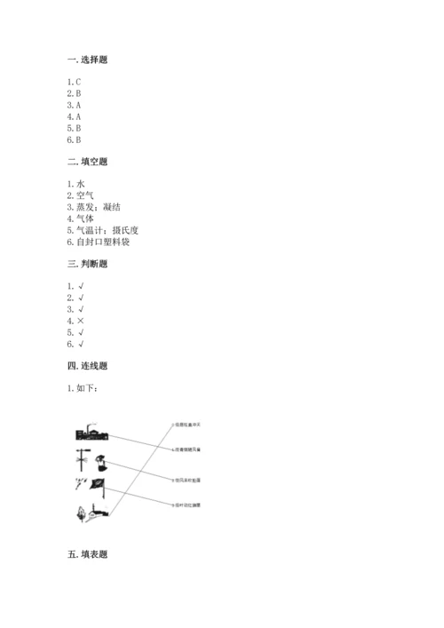 教科版三年级上册科学期末测试卷【考试直接用】.docx