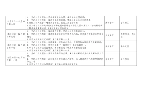 【学习计划】党的二十大学习计划表.docx