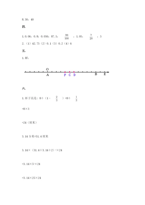 最新人教版小升初数学模拟试卷精品（突破训练）.docx